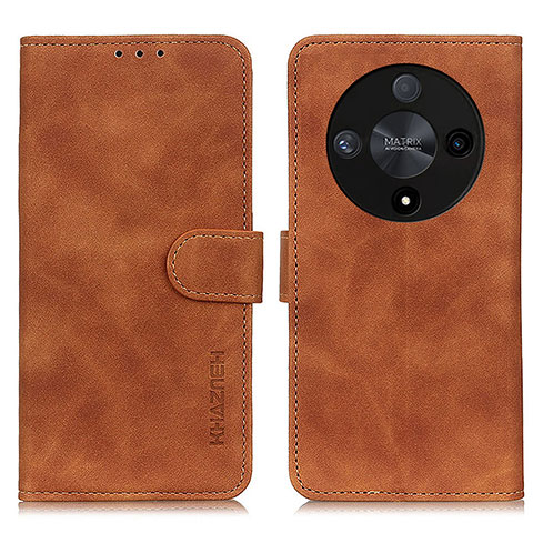 Funda de Cuero Cartera con Soporte Carcasa K03Z para Huawei Honor X9b 5G Marron