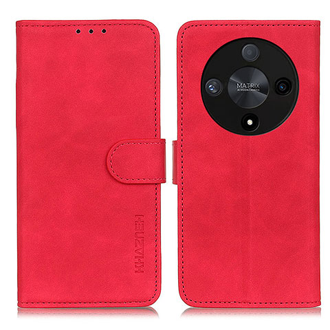 Funda de Cuero Cartera con Soporte Carcasa K03Z para Huawei Honor X9b 5G Rojo