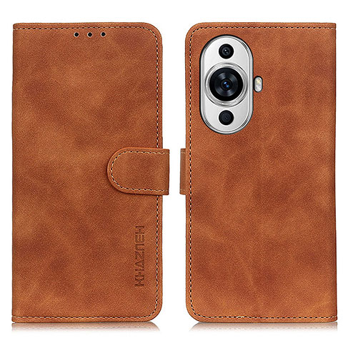 Funda de Cuero Cartera con Soporte Carcasa K03Z para Huawei Nova 11 Ultra Marron