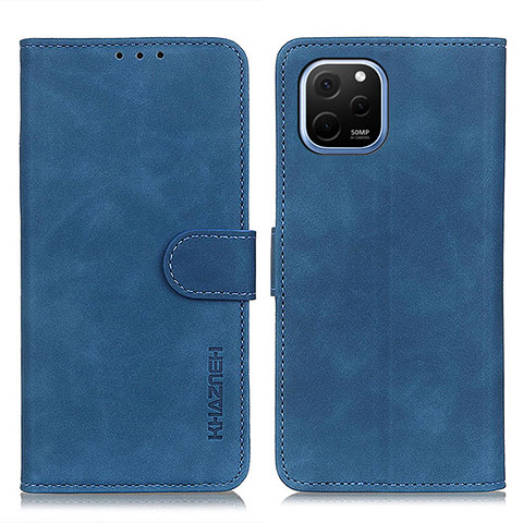 Funda de Cuero Cartera con Soporte Carcasa K03Z para Huawei Nova Y61 Azul