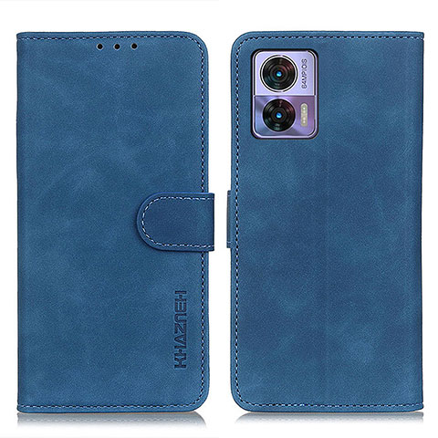 Funda de Cuero Cartera con Soporte Carcasa K03Z para Motorola Moto Edge 30 Neo 5G Azul