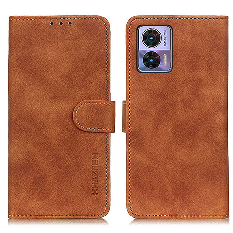 Funda de Cuero Cartera con Soporte Carcasa K03Z para Motorola Moto Edge 30 Neo 5G Marron