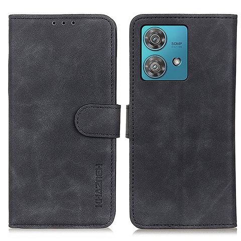 Funda de Cuero Cartera con Soporte Carcasa K03Z para Motorola Moto Edge 40 Neo 5G Negro