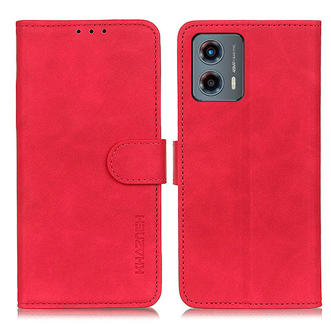 Funda de Cuero Cartera con Soporte Carcasa K03Z para Motorola Moto G 5G (2023) Rojo