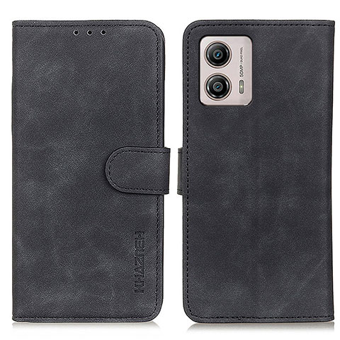 Funda de Cuero Cartera con Soporte Carcasa K03Z para Motorola Moto G53 5G Negro