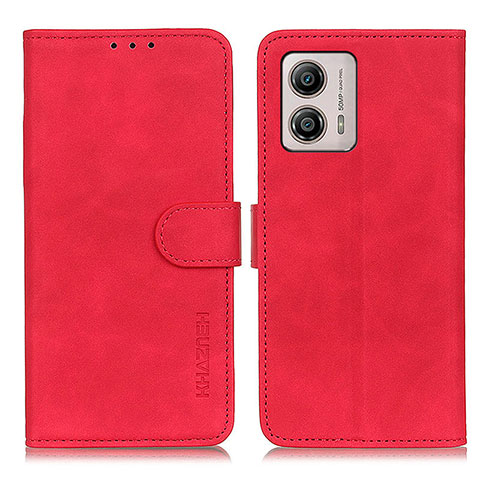 Funda de Cuero Cartera con Soporte Carcasa K03Z para Motorola Moto G53y 5G Rojo