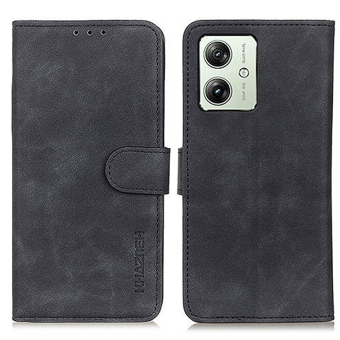 Funda de Cuero Cartera con Soporte Carcasa K03Z para Motorola Moto G54 5G Negro