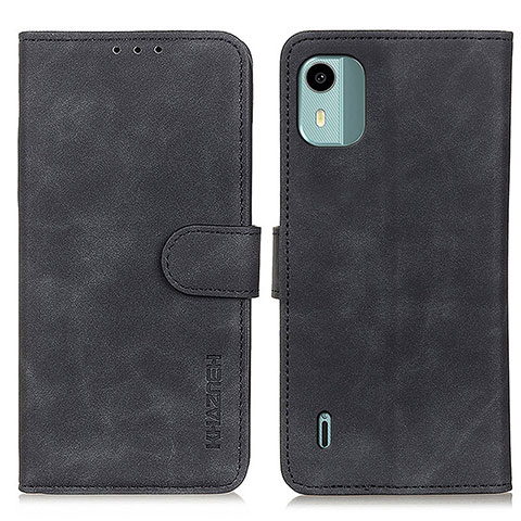 Funda de Cuero Cartera con Soporte Carcasa K03Z para Nokia C12 Negro