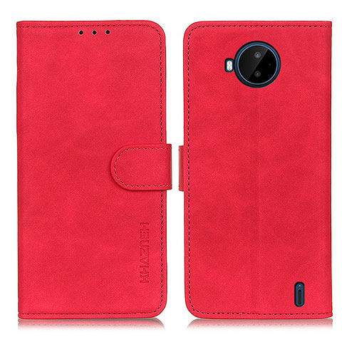 Funda de Cuero Cartera con Soporte Carcasa K03Z para Nokia C20 Plus Rojo