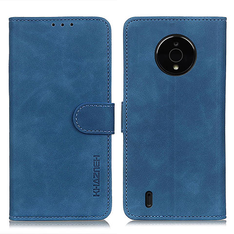 Funda de Cuero Cartera con Soporte Carcasa K03Z para Nokia C200 Azul