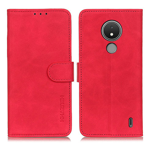 Funda de Cuero Cartera con Soporte Carcasa K03Z para Nokia C21 Rojo