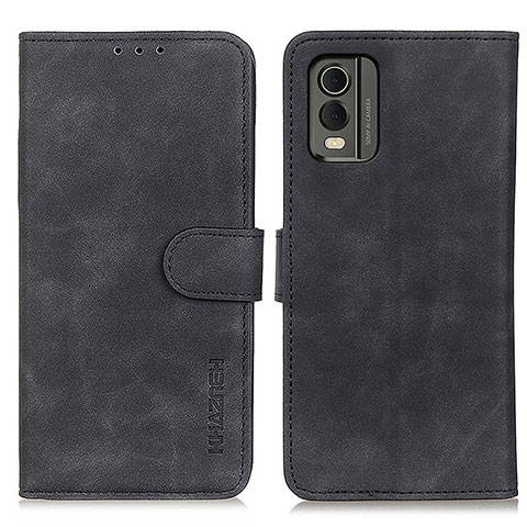 Funda de Cuero Cartera con Soporte Carcasa K03Z para Nokia C210 Negro