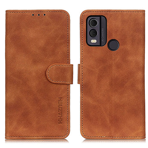 Funda de Cuero Cartera con Soporte Carcasa K03Z para Nokia C22 Marron