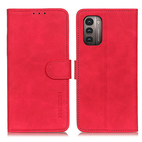 Funda de Cuero Cartera con Soporte Carcasa K03Z para Nokia G11 Rojo