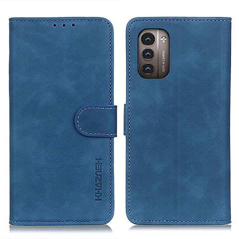 Funda de Cuero Cartera con Soporte Carcasa K03Z para Nokia G21 Azul