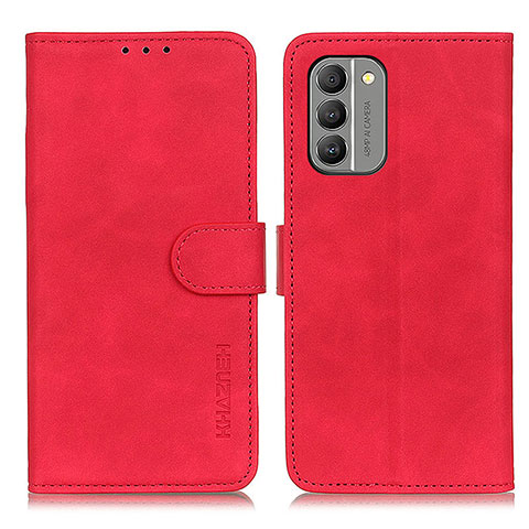 Funda de Cuero Cartera con Soporte Carcasa K03Z para Nokia G400 5G Rojo