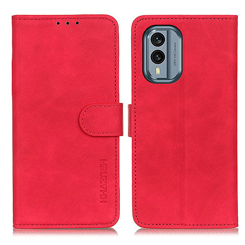 Funda de Cuero Cartera con Soporte Carcasa K03Z para Nokia X30 5G Rojo