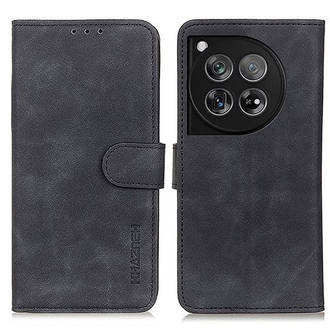 Funda de Cuero Cartera con Soporte Carcasa K03Z para OnePlus 12 5G Negro