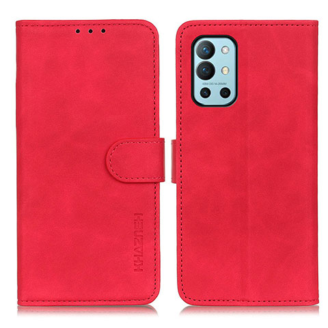 Funda de Cuero Cartera con Soporte Carcasa K03Z para OnePlus 9R 5G Rojo