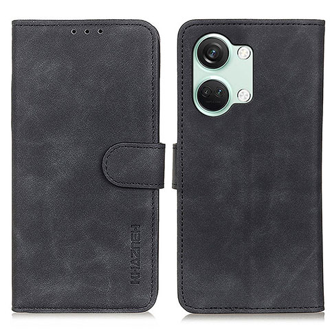 Funda de Cuero Cartera con Soporte Carcasa K03Z para OnePlus Ace 2V 5G Negro