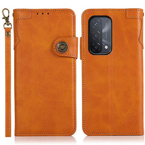 Funda de Cuero Cartera con Soporte Carcasa K03Z para Oppo A54 5G Marron