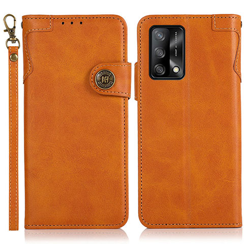 Funda de Cuero Cartera con Soporte Carcasa K03Z para Oppo A74 4G Marron