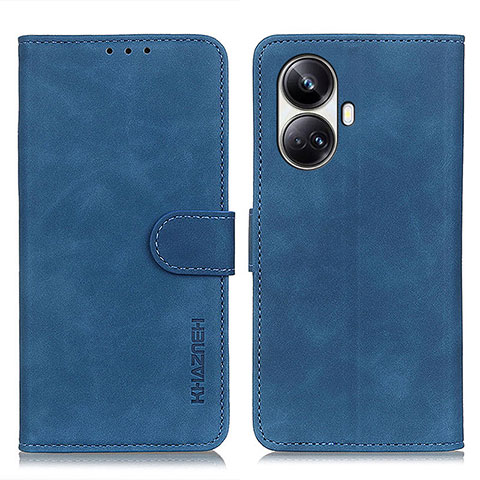 Funda de Cuero Cartera con Soporte Carcasa K03Z para Realme 10 Pro+ Plus 5G Azul