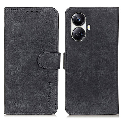 Funda de Cuero Cartera con Soporte Carcasa K03Z para Realme 10 Pro+ Plus 5G Negro