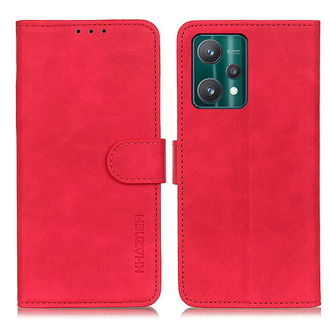 Funda de Cuero Cartera con Soporte Carcasa K03Z para Realme 9 Pro 5G Rojo