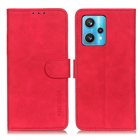 Funda de Cuero Cartera con Soporte Carcasa K03Z para Realme 9 Pro+ Plus 5G Rojo