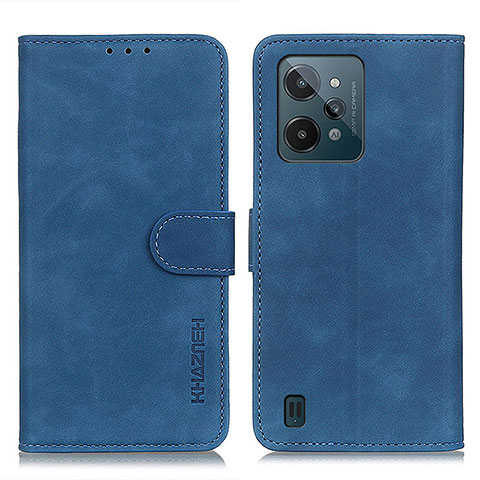 Funda de Cuero Cartera con Soporte Carcasa K03Z para Realme C31 Azul