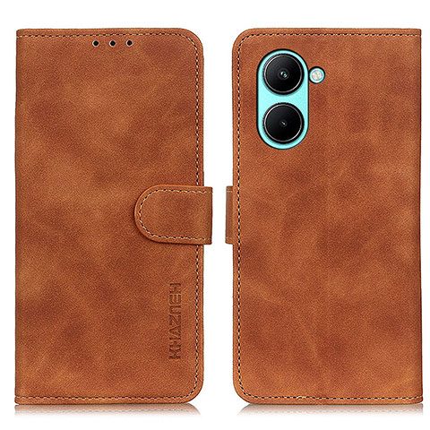 Funda de Cuero Cartera con Soporte Carcasa K03Z para Realme C33 (2023) Marron