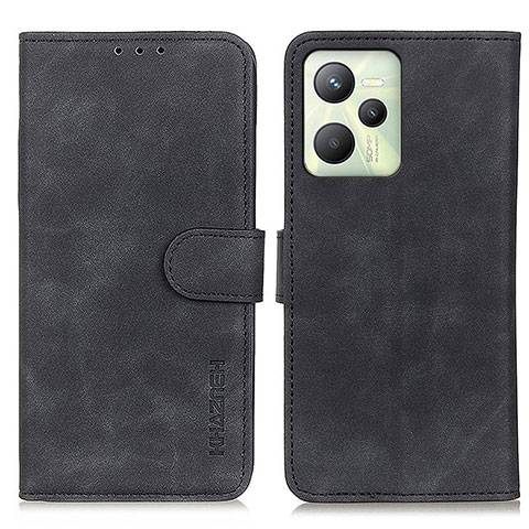 Funda de Cuero Cartera con Soporte Carcasa K03Z para Realme C35 Negro