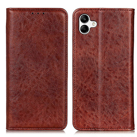 Funda de Cuero Cartera con Soporte Carcasa K03Z para Samsung Galaxy A04E Marron