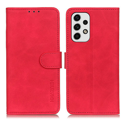 Funda de Cuero Cartera con Soporte Carcasa K03Z para Samsung Galaxy A23 5G Rojo