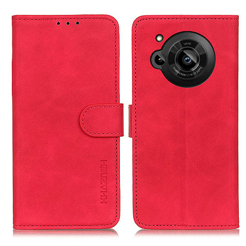 Funda de Cuero Cartera con Soporte Carcasa K03Z para Sharp Aquos R7 Rojo