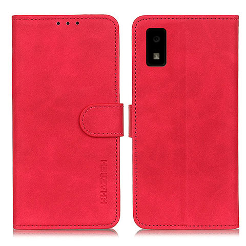 Funda de Cuero Cartera con Soporte Carcasa K03Z para Sharp Aquos wish2 Rojo