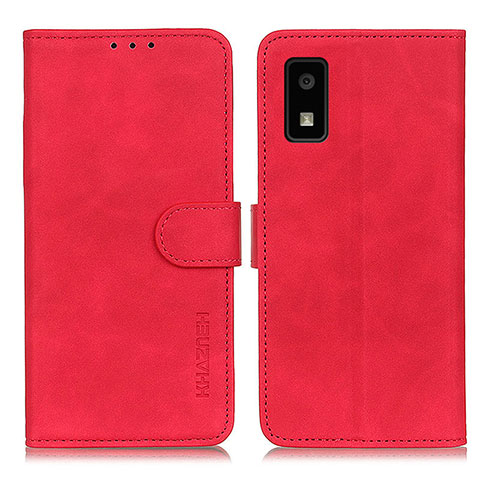 Funda de Cuero Cartera con Soporte Carcasa K03Z para Sharp Aquos wish3 Rojo