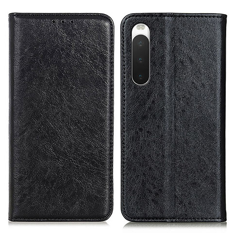 Funda de Cuero Cartera con Soporte Carcasa K03Z para Sony Xperia 10 IV SO-52C Negro