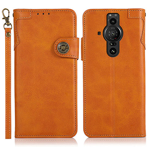 Funda de Cuero Cartera con Soporte Carcasa K03Z para Sony Xperia PRO-I Marron