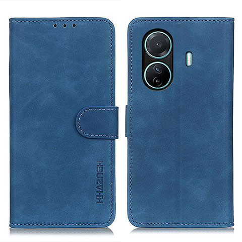 Funda de Cuero Cartera con Soporte Carcasa K03Z para Vivo T1 5G Azul