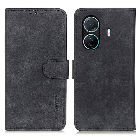 Funda de Cuero Cartera con Soporte Carcasa K03Z para Vivo T1 Pro 5G Negro