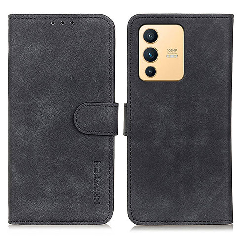 Funda de Cuero Cartera con Soporte Carcasa K03Z para Vivo V23 5G Negro