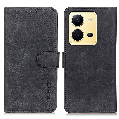 Funda de Cuero Cartera con Soporte Carcasa K03Z para Vivo V25 5G Negro