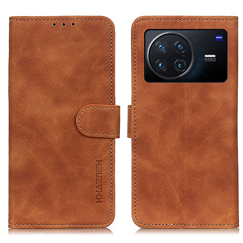 Funda de Cuero Cartera con Soporte Carcasa K03Z para Vivo X Note Marron