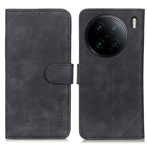 Funda de Cuero Cartera con Soporte Carcasa K03Z para Vivo X90 Pro 5G Negro