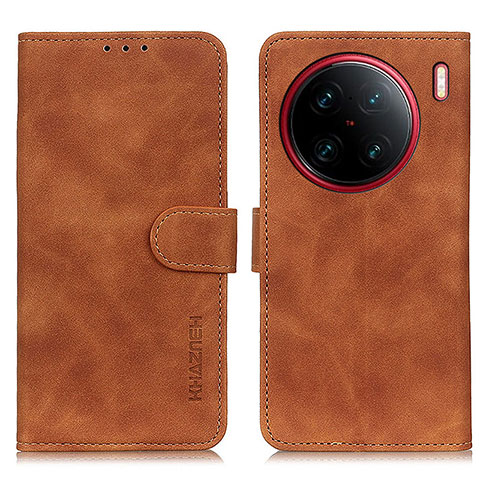 Funda de Cuero Cartera con Soporte Carcasa K03Z para Vivo X90 Pro+ Plus 5G Marron