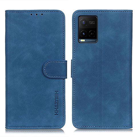 Funda de Cuero Cartera con Soporte Carcasa K03Z para Vivo Y32 4G Azul