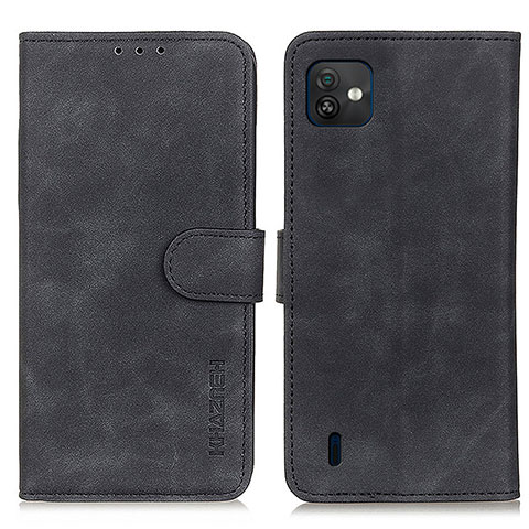 Funda de Cuero Cartera con Soporte Carcasa K03Z para Wiko Y82 Negro