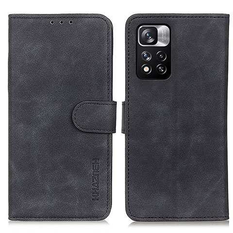 Funda de Cuero Cartera con Soporte Carcasa K03Z para Xiaomi Mi 11i 5G (2022) Negro